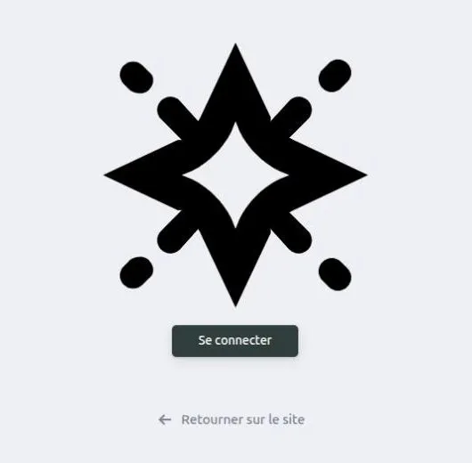 Écran de connexion de Decap CMS, avec le bouton « Se connecter »